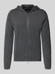 Regular fit gebreid jack met aandeel lanawol van Christian Berg Men - 25