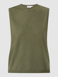Spencer met ronde hals, model 'Mila'  van Saint Tropez Groen - 48