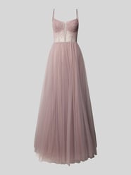 Abendkleid mit Zier- und Strasssteinbesatz von Mascara Pink - 11