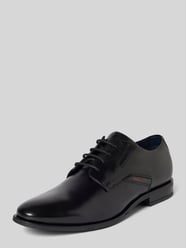 Leren derby schoenen met labeldetail, model 'Gapo' van bugatti - 12