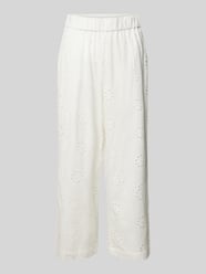 Wide Leg Stoffhose mit Lochstickerei von Christian Berg Woman Selection - 7