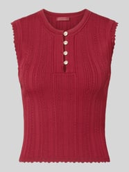 Stricktop in Pointelle-Strick mit kurzer Knopfleiste von GUESS - 4
