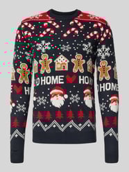 Sweter z dzianiny ze wzorem na całej powierzchni model ‘Santa od Lindbergh - 38