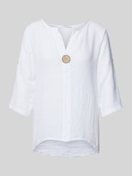 Linnen blouse in kreuklook, model 'Ab44ril' van ZABAIONE - 48