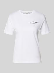 T-Shirt mit Label-Print und Rundhalsausschnitt von GANT - 35
