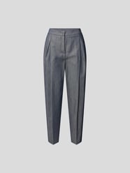Bundfaltenhose mit hohem Bund von Agnona Blau - 9