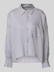 Relaxed fit linnen blouse met borstzak, model 'NAMIDA' van Drykorn - 6