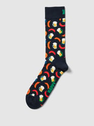 Socken mit Allover-Print Modell 'Beer & Sausage' von Happy Socks Blau - 30