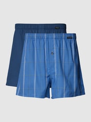 Boxershorts mit elastischem Bund im 2er-Pack von Schiesser Blau - 10