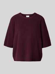 Gebreide pullover met 3/4-mouwen van comma Bordeaux - 44