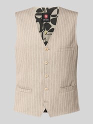 Weste mit Brustleistentasche Modell 'Mosley' von CG – CLUB of GENTS Beige - 18