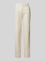 Wide leg linnen broek met vaste persplooien van s.Oliver RED LABEL - 30