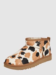 Buty skórzane z podszewką ze skóry jagnięcej model ‘Classic Ultra Mini’  od UGG Brązowy - 46