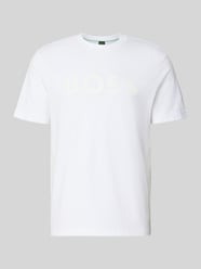 t-shirt o kroju regular fit z czystej bawełny model 'TS_STRUCTURE LOGO 1027473' od BOSS Green - 46