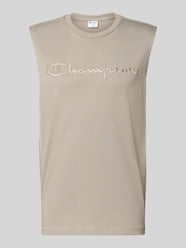 Top mit Label-Stitching und Rundhalsausschnitt von Champion Beige - 26