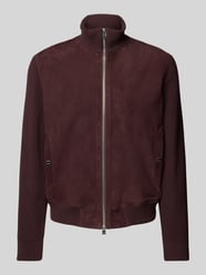 Lederjacke mit Stehkragen Modell 'Mersey' von BOSS Bordeaux - 12