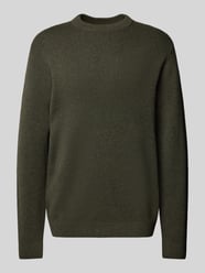 Gebreide pullover met opstaande kraag, model 'MILANO' van Jack & Jones Premium Groen - 7