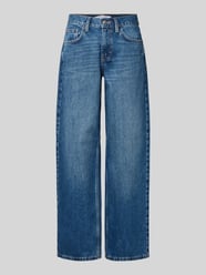 Jeansy z szerokimi nogawkami w 5 kieszeni model 'INCH' od Topshop - 3