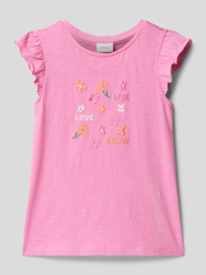 T-Shirt mit floralen Applikationen von s.Oliver RED LABEL Pink - 7