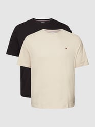 T-shirt PLUS SIZE z wyhaftowanym logo w zestawie 2 szt. od Tommy Jeans Plus Czarny - 33