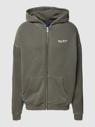 Oversized Sweatjacke mit Label-Details Modell 'Betrayed' von PEQUS Grau - 29