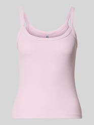 Slim Fit Tank Top aus Bio-Baumwoll-Mix Modell 'MAY' von PIECES Pink - 12