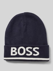 Mütze aus Viskose-Mix mit Label-Stitching von Boss Blau - 4