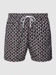 Badehose mit Allover-Muster Modell 'DAN' von BOSS Schwarz - 38