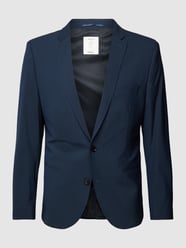 2-knoops colbert van viscosemix met reverskraag, model 'Ultimate' van s.Oliver BLACK LABEL Blauw - 3