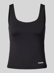 Tanktop mit Karree-Ausschnitt von Stronger Schwarz - 10