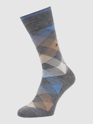 Socken aus Schurwollmischung Modell 'Newcastle' von Burlington Grau - 18