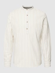 Slim Fit Freizeithemd mit Stehkragen Modell 'SUMMER' von Jack & Jones Premium Beige - 44