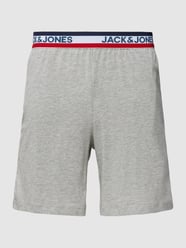 Pyjama-Shorts mit elastischem Logo-Bund Modell 'TAPE' von Jack & Jones Grau - 25