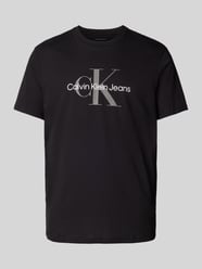 T-Shirt mit Label-Print von Calvin Klein Jeans Schwarz - 22