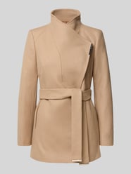 Lange jas van wolmix met strikceintuur model 'ROSESS' van Ted Baker Beige - 24