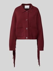 Boxy fit cardigan van viscosemix, model 'ISTERN' van Essentiel Antwerp Bordeaux - 26