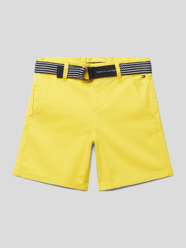 Bermudy z paskiem z tkaniny od Tommy Hilfiger Kids Żółty - 15