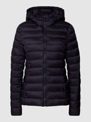 Gewatteerd jack met capuchon en ritszakken van Montego Blauw / turquoise - 30