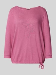 Loose Fit Shirt aus weichem Viskose-Mix mit 3/4-Arm von Tom Tailor Pink - 38