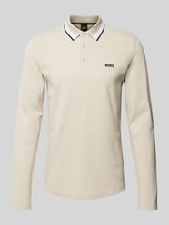 Regular Fit Poloshirt mit Label-Stitching von BOSS Green Beige - 22