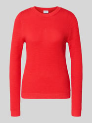 Sweter z dzianiny z prążkowanymi wykończeniami model „dalo” od VILA - 6