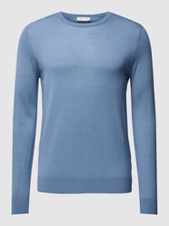 Longsleeve aus Wolle mit Rundhalsausschnitt von Tiger Of Sweden Blau - 22