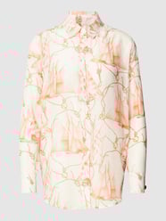 Overhemdblouse met all-over motief van Gant Oranje - 42
