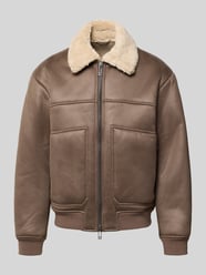 Blouson in Leder-Optik mit Zweiwege-Reißverschluss von Armani Exchange Beige - 21