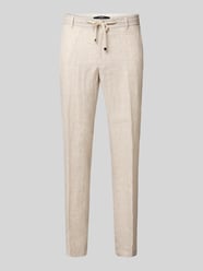 Slim fit linnen broek met elastische band, model 'Sake' van JOOP! Collection Beige - 4