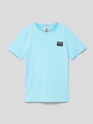 T-shirt z naszywką z logo od Garcia Niebieski - 23