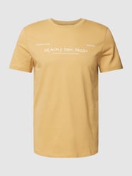 T-Shirt mit Label-Print von Tom Tailor Denim Braun - 40