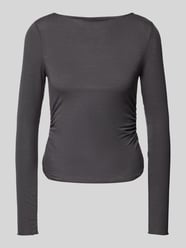 Slim Fit Langarmshirt mit seitlichen Raffungen Modell 'ELIANA' von Vero Moda Grau - 41