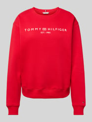 Sweatshirt van katoenmix van Tommy Hilfiger Rood - 3