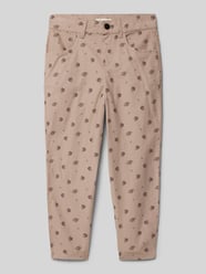 Regular Fit Stoffhose mit Motiv-Print Modell 'BELLA' von Lil Atelier Beige - 5